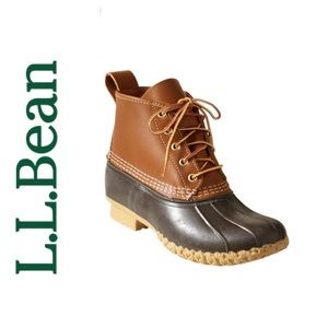 L.L. Bean Tan & Brown Ankle Duck Boots